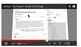 bioRχiv (pronounced "bioarchive") is a not-for-profit, electronic preprint service for life scientists offered by Cold Spring Harbor Laboratory. bioRχiv provides authors with the opportunity to present drafts of scientific papers that have not yet been published in a peer-reviewed journal. Preprints in all aspects of biological and biomedical research are invited. There is no charge for submission.